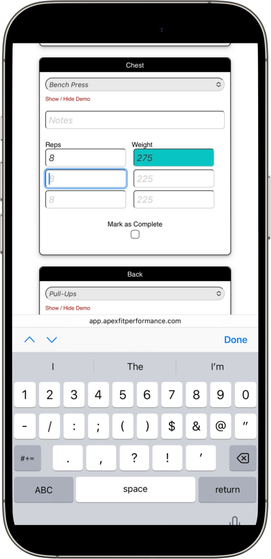 ApexFit Training Planner
