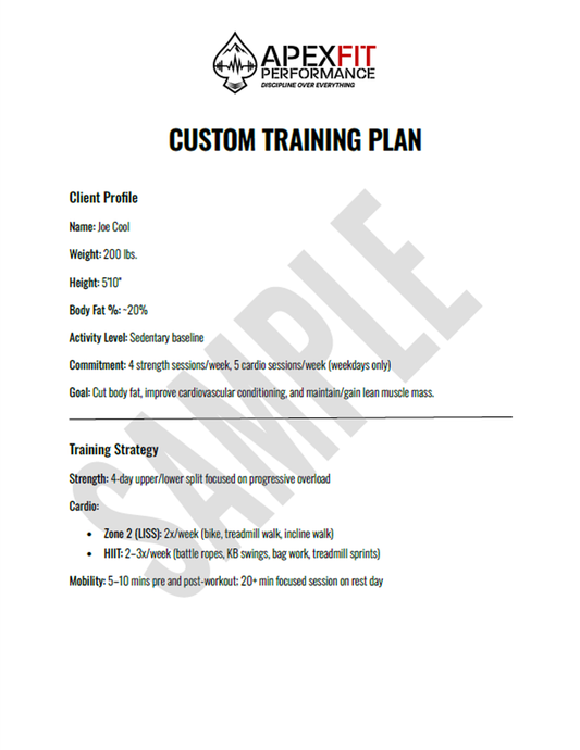 Custom Training Plans
